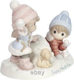 Christening Precious Moments Fun Boy and girl making multicolor porcelain