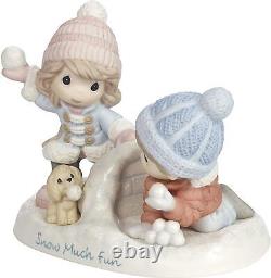 Christening Precious Moments Fun Boy and girl making multicolor porcelain