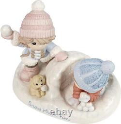 Christening Precious Moments Fun Boy and girl making multicolor porcelain