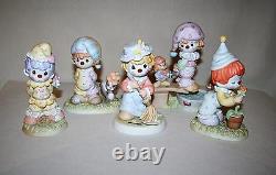 Complete Set Of 5 Precious Moments Clown Series Figurines Love Is On Its Way