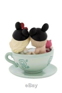 Disney Parks Precious Moments Boy Girl Tea Cups Figurine New Alice In Womderland