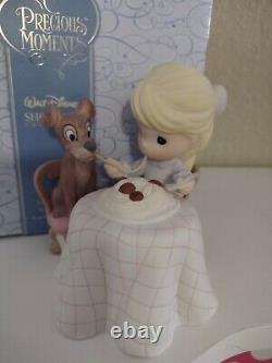 Disney Precious Moments LADY AND THE TRAMP SHORTEST DISTANCE BETWEEN TWO HEARTS