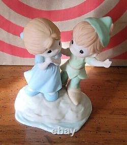 Disney Precious Moments Peter Pan & Wendy (#104010) I'm Never Lost With You