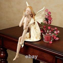 Dust Fairy Figurine Mauve Christening Precious Moments Ivory Winged Sprite