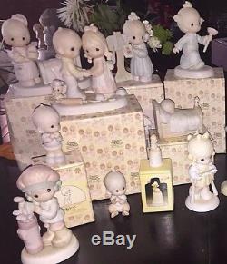 ENESCO Vintage PRECIOUS MOMENTS Figurine Lot Special Editions & Double Figurines