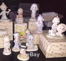 ENESCO Vintage PRECIOUS MOMENTS Figurine Lot Special Editions & Double Figurines