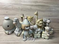 ENTIRE LOT- Precious Moments Birthday Train Set, Age Baby- 10 & Clown, Set Of 12