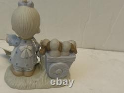 Enesco God Loveth A Cheerful Giver 1977 Precious Moments Free Puppies Mint
