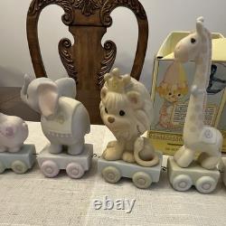 Enesco Precious Moments Birthday Train Animal Figurines full train 12 pieces