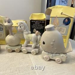 Enesco Precious Moments Birthday Train Animal Figurines full train 12 pieces