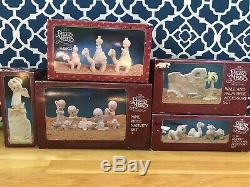 Enesco Precious Moments Complete Miniature Pewter Nativity Set NRFB + Angel