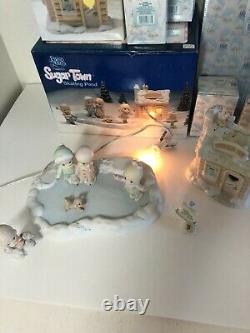 Enesco Precious Moments Lighted Sugartown Village Lot Christmas EXTRAS