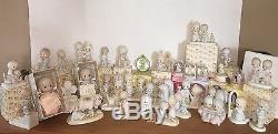 Enesco Precious Moments Lot of 35 Porcelain Figurines & Water Globes