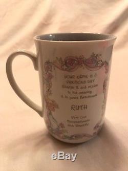 Enesco Precious Moments coffee tea cup mug 1990 personalized name Ruth