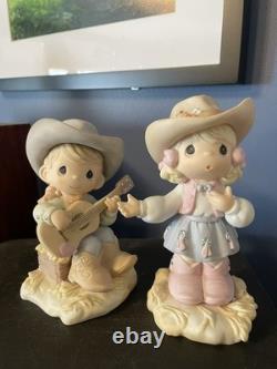 Event exclusive Precious Moments Home On The Range Club 2002 set of 2 1 signed
