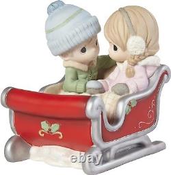 Figurine Moments Christening Precious Skating Car A Cozy Ride by Your Side White