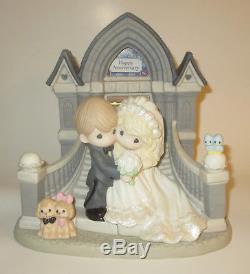 First Step Precious Moments Wedding Happy Anniversary Figurine Couple Display