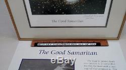 Framed Precious Moments Chapel Parables Good Samaritan Litho Signed Sam Butcher