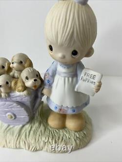 Free Puppies God Loveth A Cheerful Giver Precious Moments 1st Retired 1977