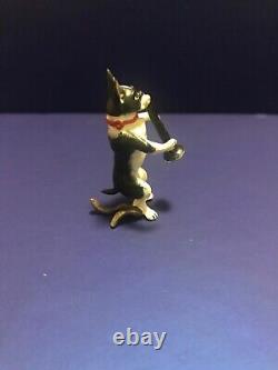 French Bulli Playing Clarinet Bronze Collectible