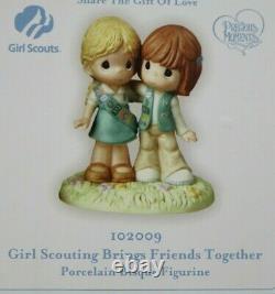 Girl Scout Precious Moments Figures Set of Four (4) 102009 102010 104029 104032