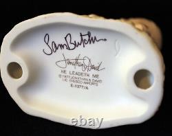 HE LEADETH ME Precious Moments SIGNED Sam Butcher Figurine 1978 / 1983 Fish Mark