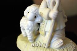 HE LEADETH ME Precious Moments SIGNED Sam Butcher Figurine 1978 / 1983 Fish Mark