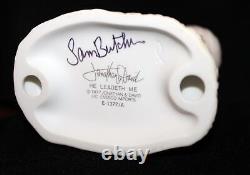 HE LEADETH ME Precious Moments SIGNED Sam Butcher Figurine 1978 / 1983 Fish Mark