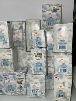 HUGE LOT 34 VTG Enesco Precious Moments Sugar Town Figures With Boxes