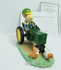 Hamilton Collection Precious Moments, John Deere Farm Days Like Father, Like Son