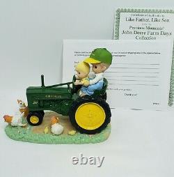 Hamilton Collection Precious Moments, John Deere Farm Days Like Father, Like Son