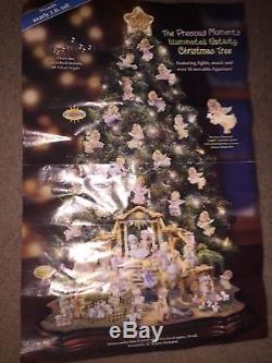 Hawthorne village precious moments Illuminated Nativity Christmas Tree