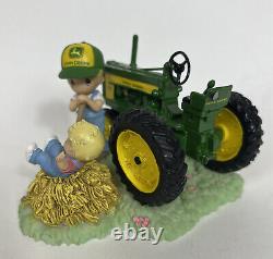 John Deere Tractor x Precious Moments Hamilton Figurine Hay Day Original Box