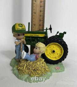 John Deere Tractor x Precious Moments Hamilton Figurine Hay Day Original Box