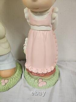 LARGE Precious Moments 1999 Universal Statuary 18 Boy & Girl # 2718 # 2719