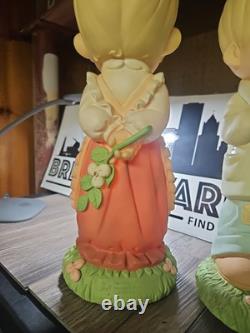 LARGE Precious Moments 1999 Universal Statuary 18 Boy & Girl # 2718 # 2719