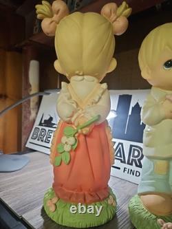 LARGE Precious Moments 1999 Universal Statuary 18 Boy & Girl # 2718 # 2719