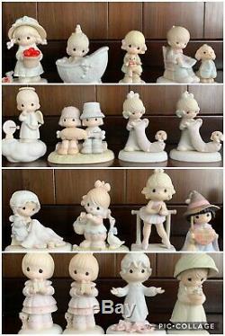 LOT OF 59 PRECIOUS MOMENTS Figurines Dolls And 12 Assorted Thimbles Pre Owned