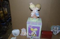 Large Lot! PRECIOUS MOMENTS FIGURINES Sam Butcher Sterling Silver Brooch Pewter