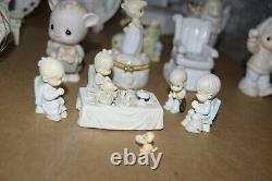 Large Lot! PRECIOUS MOMENTS FIGURINES Sam Butcher Sterling Silver Brooch Pewter