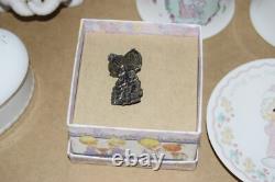 Large Lot! PRECIOUS MOMENTS FIGURINES Sam Butcher Sterling Silver Brooch Pewter