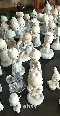 Large Lot of 100 PRECIOUS MOMENTS Figurines One Signed Sam Butcher