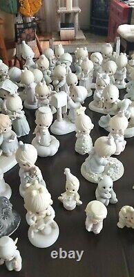 Large Lot of 100 PRECIOUS MOMENTS Figurines One Signed Sam Butcher