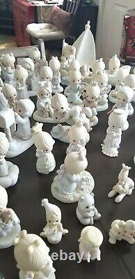 Large Lot of 100 PRECIOUS MOMENTS Figurines One Signed Sam Butcher