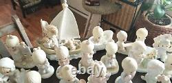 Large Lot of 100 PRECIOUS MOMENTS Figurines One Signed Sam Butcher