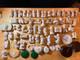 Large Lot Of 51 Miniature Precious Moments, Plate, Vase, Stands