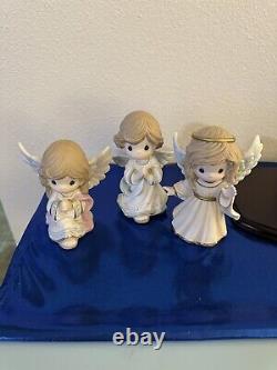 Large Precious Moments 15 Piece Nativity 2012-2014 Plus Crèche, Star, Santa