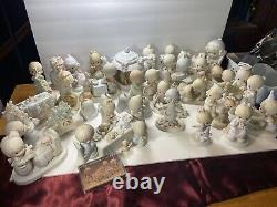 Large Vintage Precious Moments figurines 34 Piece lot. 80s + 90s No Boxes