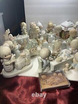 Large Vintage Precious Moments figurines 34 Piece lot. 80s + 90s No Boxes