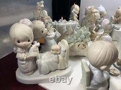 Large Vintage Precious Moments figurines 34 Piece lot. 80s + 90s No Boxes